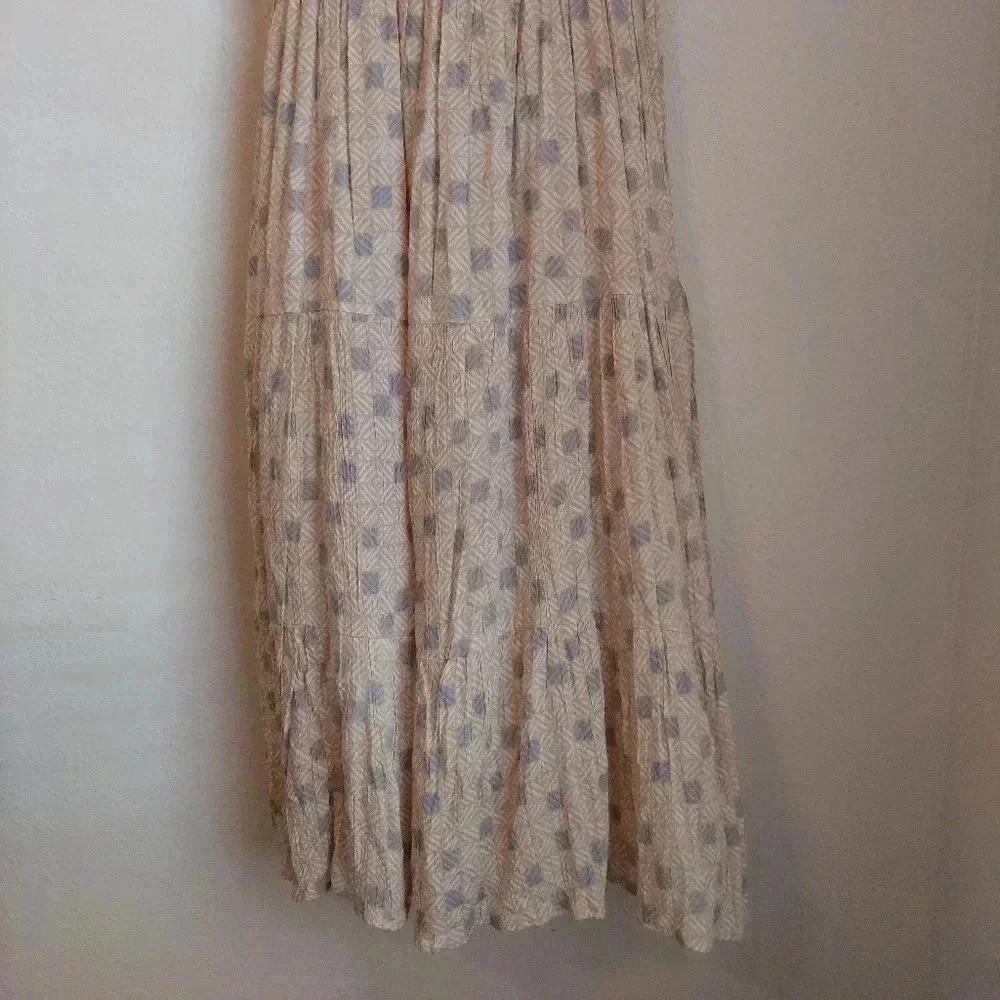 Sincerely Jules Women’s Cream Casual Sleeveless Tiered Dress 100% Rayon XL - Picture 5 of 7